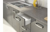 Kuchyňská pracovní deska pro rohovou skříňku APL 90 cm, tmavě šedý travertin