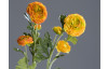Umělá květina Pryskyřník, oranžovo-žlutá