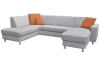 Sedací souprava 7433, světle šedá látka, tvar levé U, bez funkcí