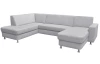 Sedací souprava 7433, světle šedá látka, tvar levé U, bez funkcí