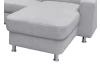 Sedací souprava 7433, světle šedá látka, tvar levé U, bez funkcí