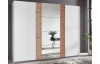 Šatní skříň Bern, šířka 270 cm/výška 208 cm, bílá/dub artisan