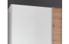 Šatní skříň Bern, šířka 270 cm/výška 208 cm, bílá/dub artisan