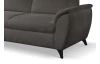Rohová sedací souprava Geneva, tmavě šedá látka, levý roh
