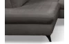 Rohová sedací souprava Geneva, tmavě šedá látka, levý roh