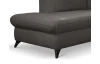 Rohová sedací souprava Geneva, tmavě šedá látka, levý roh