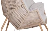 Zaoblené zahradní křeslo Robert Single, béžové