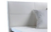Postel boxspring Livorno 180x200 cm, bílá ekokůže