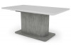 Jídelní stůl Paulo 160x90 cm, bílý/beton, rozkládací