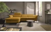 Rohová sedací souprava Mango, hořčicová žlutá látka, levý roh
