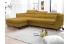 Rohová sedací souprava Mango, hořčicová žlutá látka, levý roh