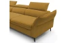 Rohová sedací souprava Mango, hořčicová žlutá látka, levý roh