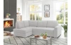 Rohová sedací souprava Stilo, světle šedá látka, levý roh