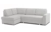 Rohová sedací souprava Stilo, světle šedá látka, levý roh
