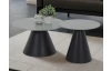 Sada 2 kulatých stolků Dustin, 70 cm/50 cm, šedá imitace mramoru