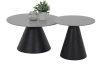 Sada 2 kulatých stolků Dustin, 70 cm/50 cm, šedá imitace mramoru