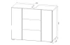 Koupelnová skříňka pod umyvadlo Vira, 82 cm, bílá lesk