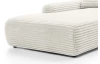 Rohová sedačka Cord, smetanově bílá strukturovaná látka, levý roh