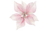 Umělý květ Zasněžená vánoční hvězda 22 cm, růžová