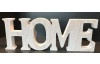 Dekorace s nápisem Home, bílá/šedá vintage