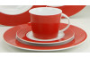 Dezertní talíř 21 cm Basic Colours, červený okraj