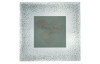 Fotorámeček skleněný 10x10 cm, stříbrný třpytivý