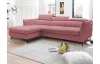 Rohová sedací souprava Mango, starorůžová látka, levý roh