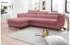 Rohová sedací souprava Mango, starorůžová látka, levý roh