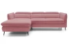 Rohová sedací souprava Mango, starorůžová látka, levý roh