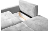 Rohová sedací souprava Kevin, světle šedá látka, levý roh