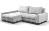 Rohová sedací souprava Kevin, světle šedá látka, levý roh