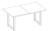Rozkládací jídelní stůl Denver 160x90 cm, dub sonoma/antracit