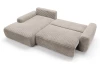 Rohová sedačka Cord, šedo-béžová taupe strukturovaná látka, levý roh