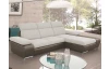 Rohová sedací souprava Odessa 2F-OTM, šedá ekokůže/melírovaná tkanina