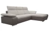 Rohová sedací souprava Odessa 2F-OTM, šedá ekokůže/melírovaná tkanina