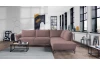 Rohová sedací souprava Bella, starorůžová látka, pravý roh