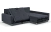 Rohová sedací souprava Kevin, temně modrá látka, pravý roh