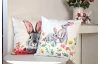 Dekorační povlak na polštář Velikonoční motiv - zajíčci, 45x45 cm