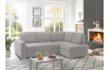 Rohová sedací souprava Stilo, středně šedá látka, pravý roh
