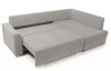 Rohová sedací souprava Stilo, středně šedá látka, pravý roh