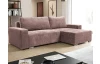 Rohová sedací souprava Anafi, tmavě růžová látka
