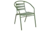 Kovová zahradní židle Bruto, zelená