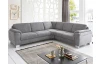 Rohová sedací souprava Omaha, šedá látka, bez funkcí