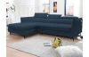 Rohová sedací souprava Mango, námořnická modrá látka, levý roh