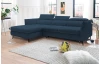 Rohová sedací souprava Mango, námořnická modrá látka, levý roh