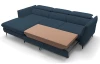 Rohová sedací souprava Mango, námořnická modrá látka, levý roh