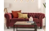Pohovka Chesterfield, červená látka