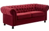 Pohovka Chesterfield, červená látka