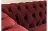 Pohovka Chesterfield, červená látka