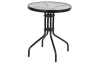 Kulatý zahradní stůl Plano, průměr 60 cm, černý